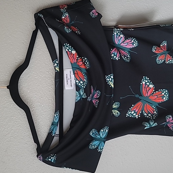 NWT Cristina Martinez x Nordstrom Butterfly Bodysuit, Size Medium, Color Black - Picture 4 of 11